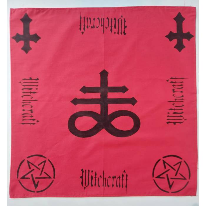 Kırmızı Altar Örtüsü Hail Satan