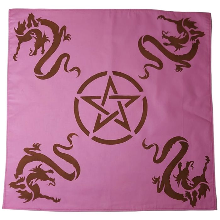 Pembe Ejderha Pentacle Altar Örtüsü