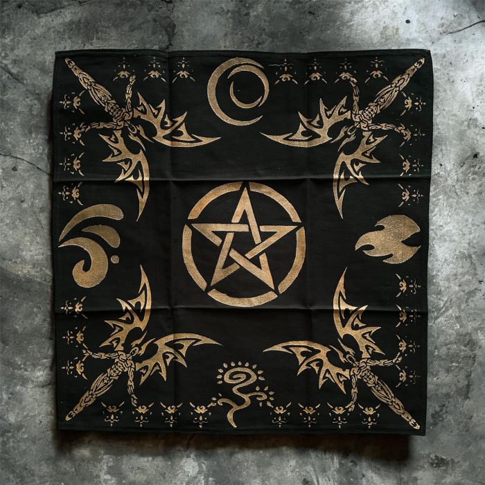 Pentagram Elementler Altar Örtüsü