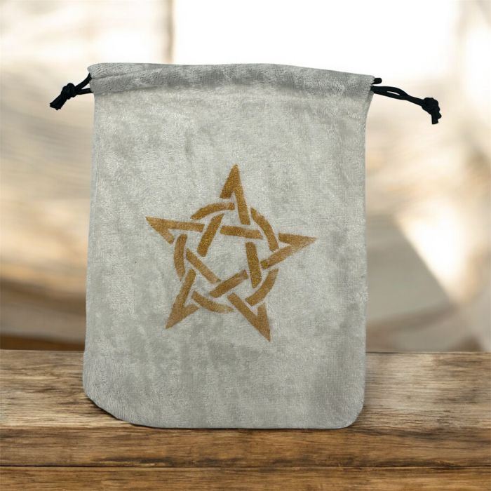Pentacle Beyaz Kadife Kese 16x12 cm