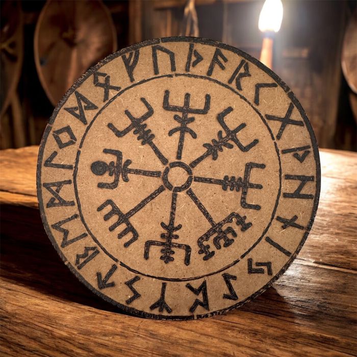 Vegvisir Ahşap Plaka