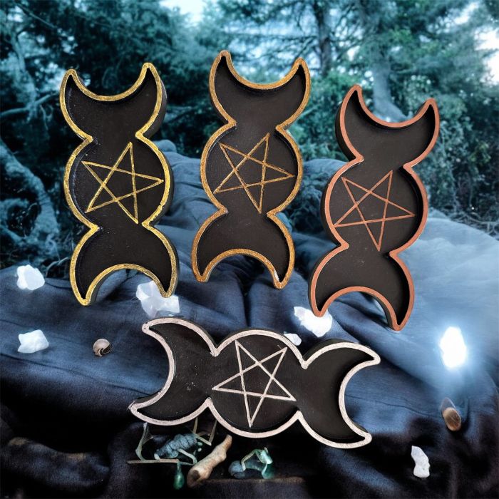 Pentagram Triple Moon Altar Dekoru