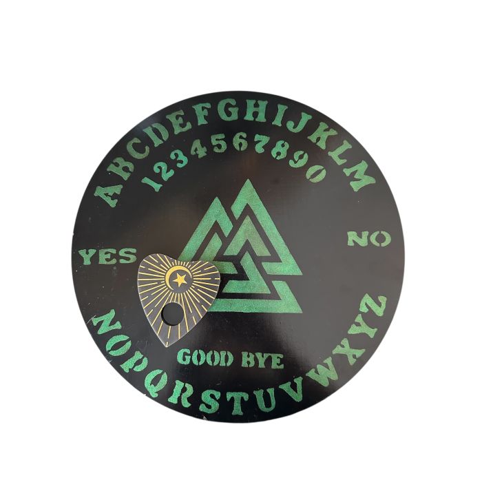 Çift Taraflı Altar Plakası ve Ouija Tahtası - Yeşil