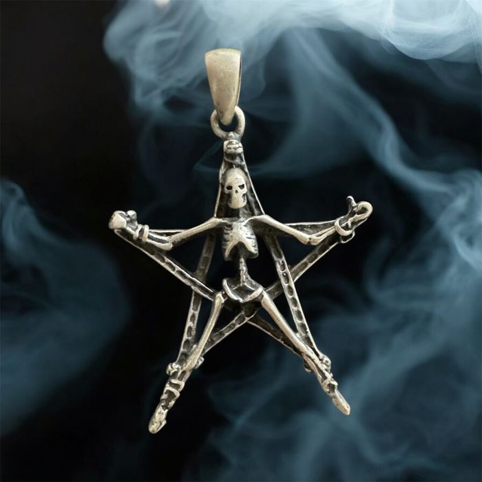 Pentagram İskelet Kolye