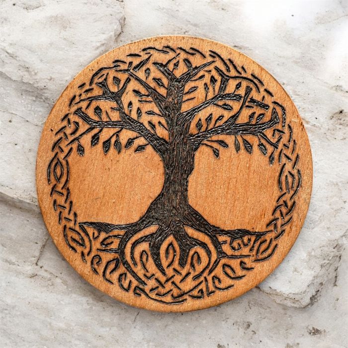 Keltik Hayat Ağacı Ahşap Plaka