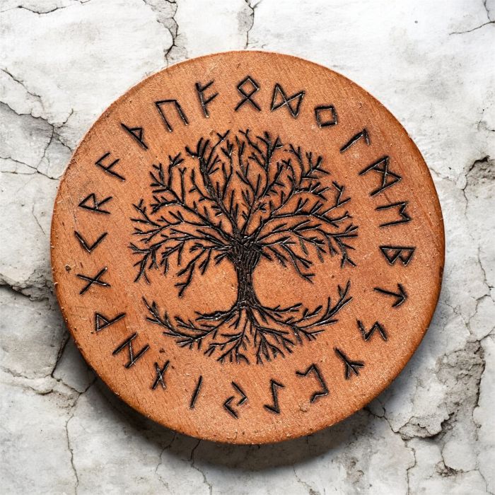 Keltik Hayat Ağacı Ahşap Plaka